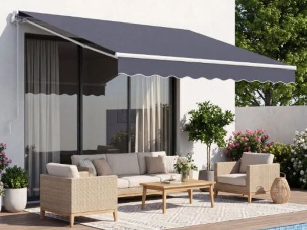 Manual Retractable Awning, 300 x 250 cm Outdoor - Main image