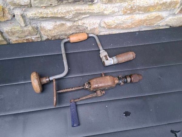 Lot of hand drill vintage tools - Main image