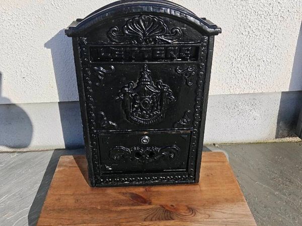 Cast iron letter box on stand - Main image