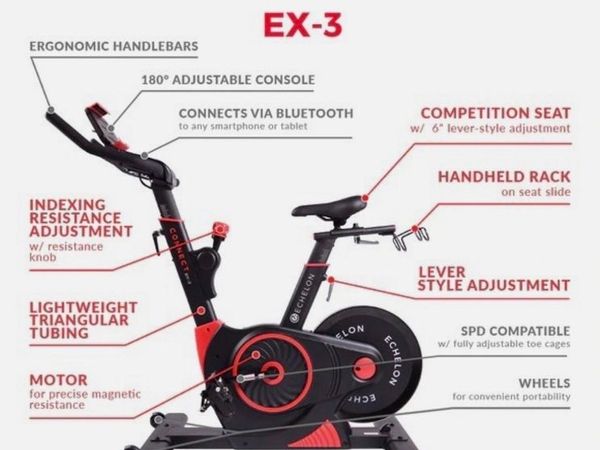 Echelon Connect EX-3 Indoor Exercise Bike - Main image
