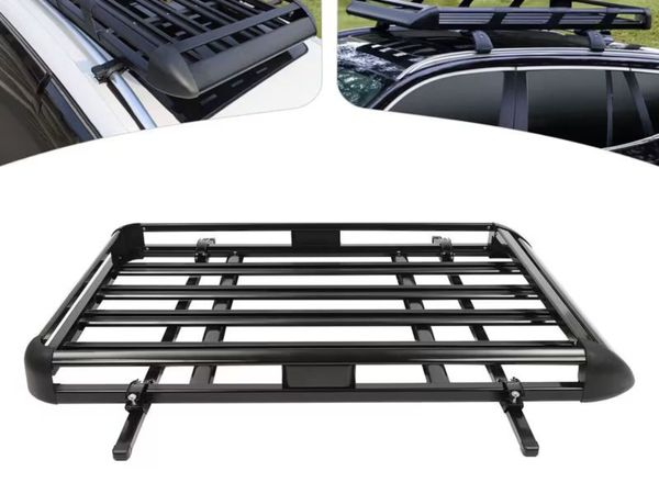 Universal black roof cargo basket - Main image