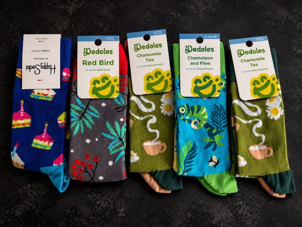 5 Pairs of Colourful Patterned Socks – Brand New - Main image