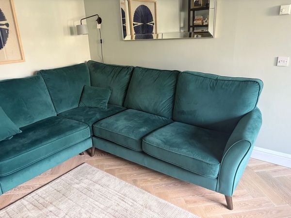 Beautiful L shaped velour sofa, Warwick fabric - Main image