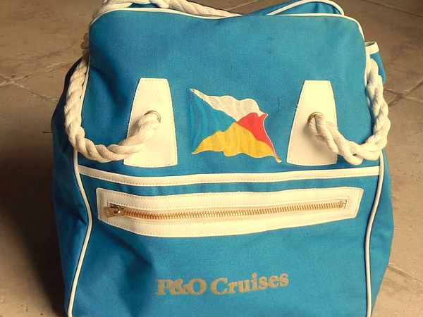 Vintage P&O Cruises Travel Bag with Rope Handles - Main image