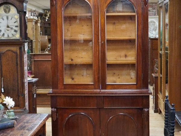 Antique Mahogany Bookcase / Display Cabinet - Main image