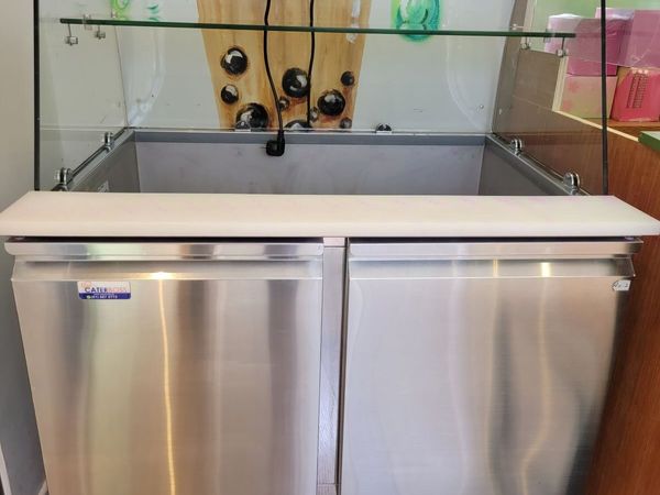 Commercial Stainless Steel 2-Door Salad / Topping - Main image