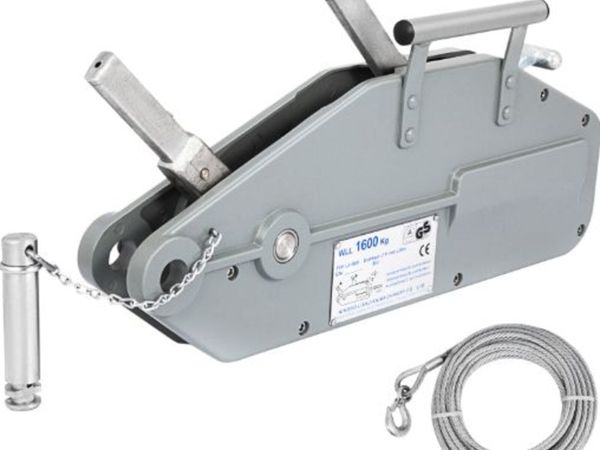 Wire Rope Puller 1.6T/1587.6kg Capacity Hand Winch - Main image