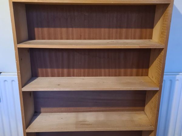 Free standing wooden shelving unit natural, - Main image