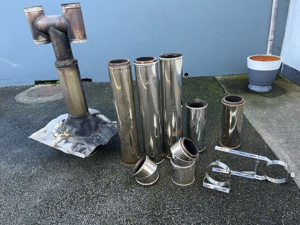 Twin wall stove flue. - Main image
