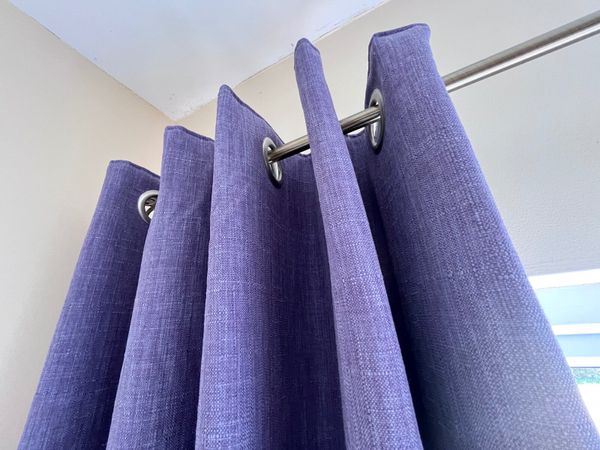 Next Purple Blackout Eyelet Curtains - Main image