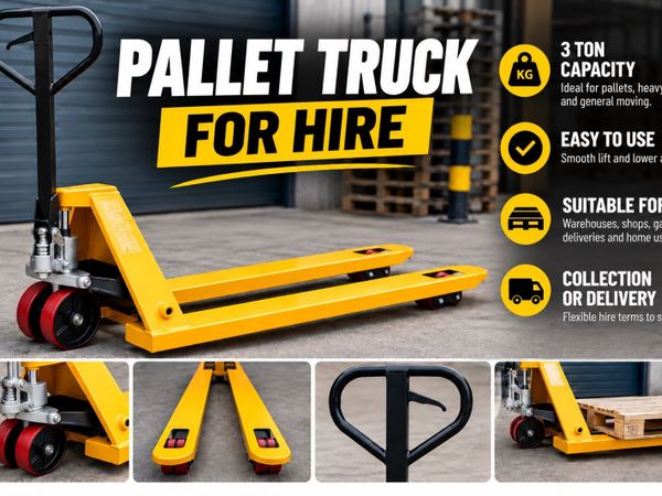 Electric or manual Pallet truck for hire - Main image