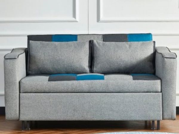 Brand new Asben pach work blue grey sofa bed - Main image