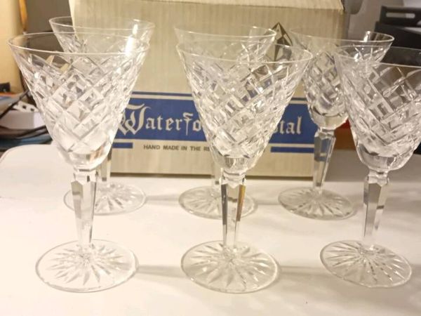 Six Vintage Waterford "Tyrone"Wine Glasses - Main image