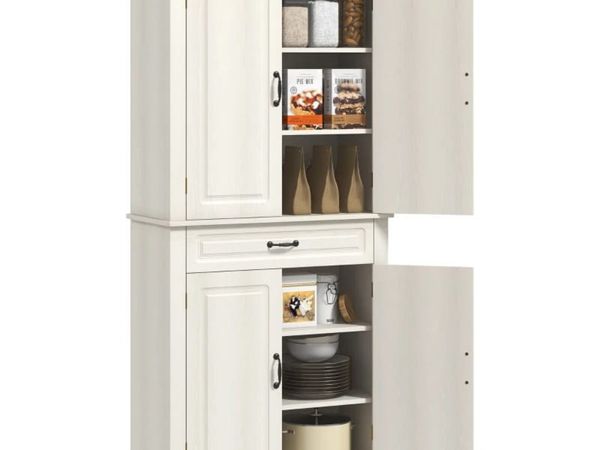 Kitchen Cupboard with 4 Doors, Freestanding Storag - Main image