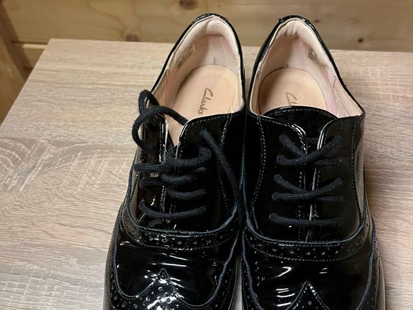 Brand new Clarks patent shoes - Main image