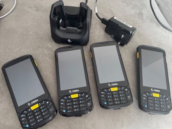 4x Zebra TC20 Keyboard Barcode Scanners & Charger - Main image