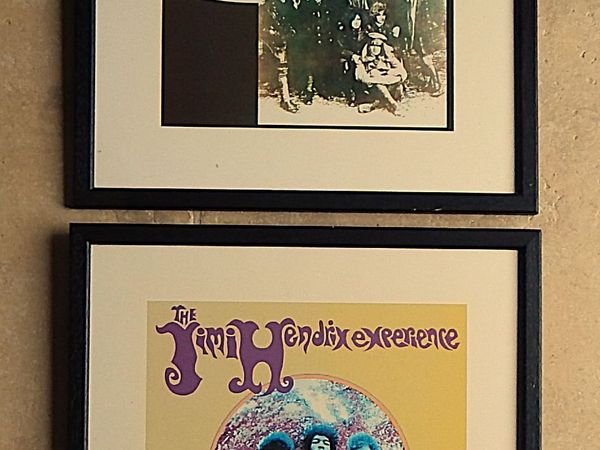 2 Framed Album Cover Prints Hendrix & Led Zeppelin - Main image