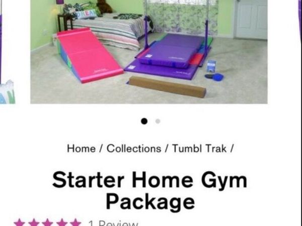 Tumbl Trak indoor gymnastics beam and mat set - Main image