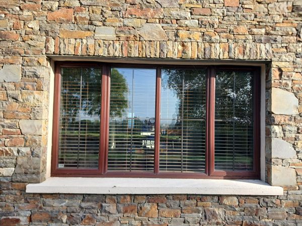 Title: 2 x Woodgrain Double Glazed uPVC Windows - Main image