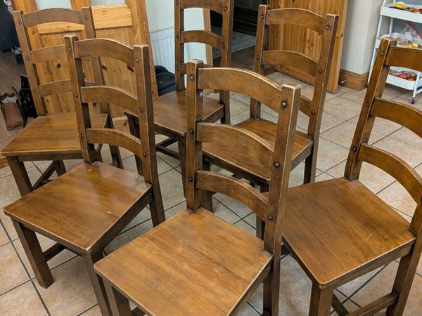 Six Solid wood chairs - Main image