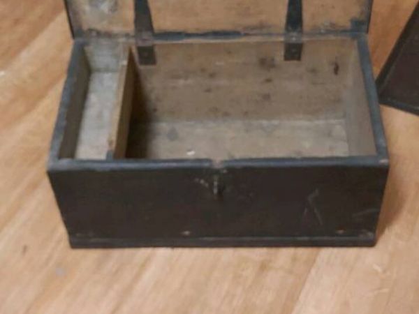 Antique Vintage Solid Wood Storage Chest - Main image