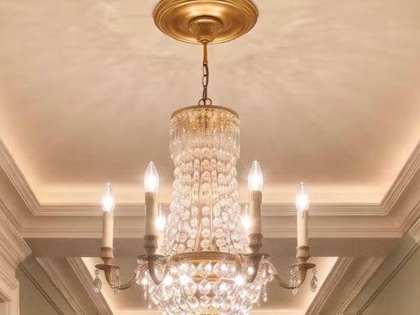 Old Belgian chandelier that has been polished - Main image