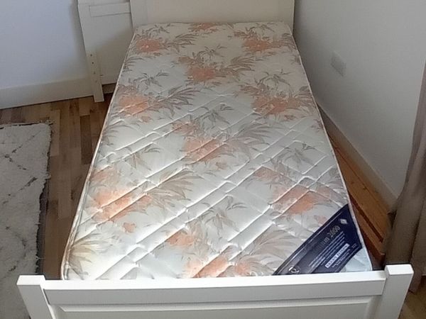 2 white Ikea single beds - Main image
