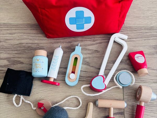 Wooden Toys - Doctor’s Kit, Toolkit, Cleaning set - Main image