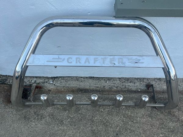Volkswagen Crafter chrome bullbar and sidebars - Main image