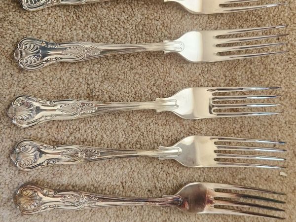 Vintage Boxed 6x Newbridge Silver Pltd Forks spoon - Main image