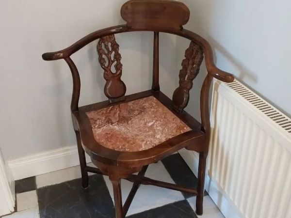 2 Mid-20th Century Rosewood Corner Chairs - Main image
