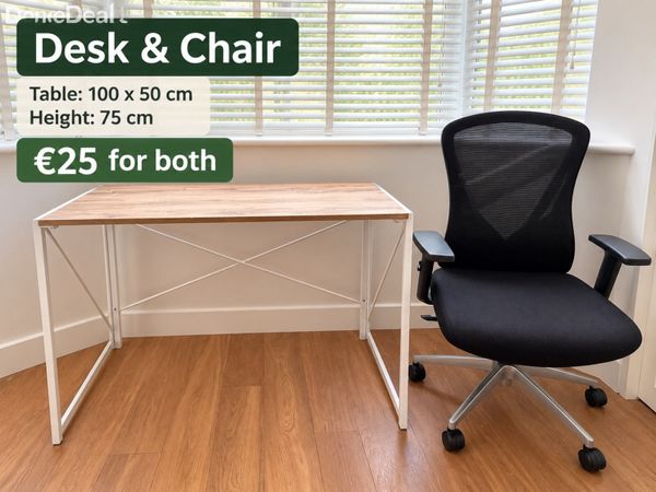 Desk and office chair for sale together. - Main image