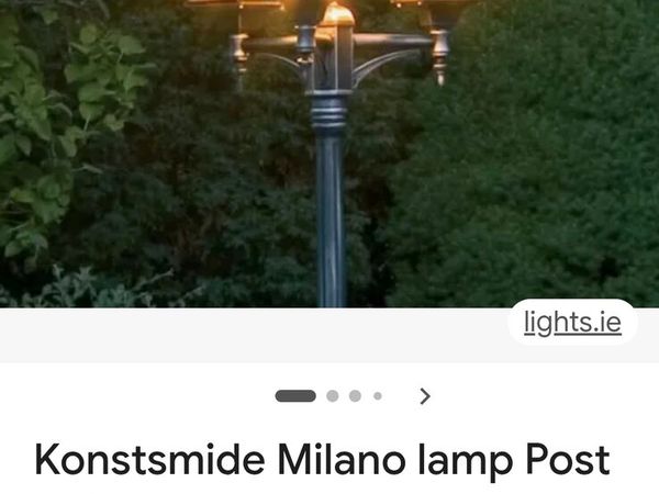 Konst Smide Milano Triple Victorian Outdoor Light - Main image