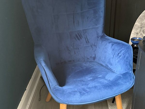 Blue Velvet Armchair - perfect condition - Main image