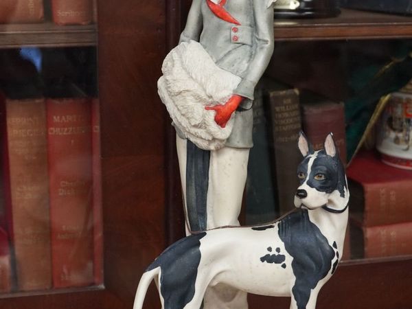 Lady with Great Dane Figurine - Main image
