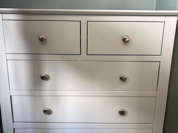 Grey Matching Wardrobe & Chest of Drawers - Main image