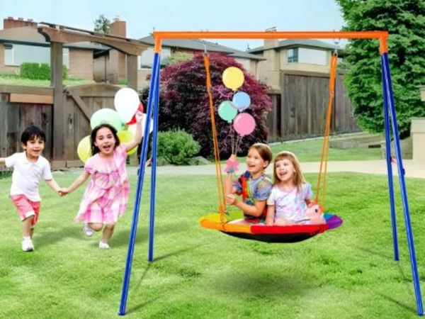 Swing Sets for Backyard,440lbs Load Capacity Swing - Main image