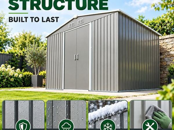 Metal Garden Shed 9x6 Outdoor Storage Tool Shed - Main image