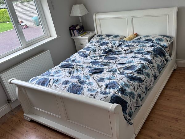 Sleigh Bed, lockers and matching wardrobe - Main image