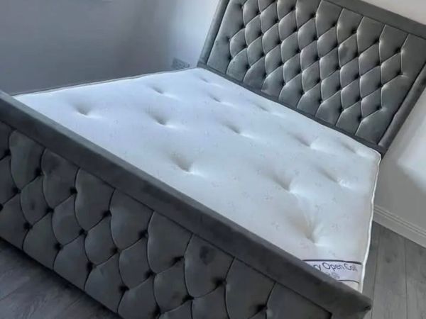 Brand New King Size Bed with Mattress - Main image