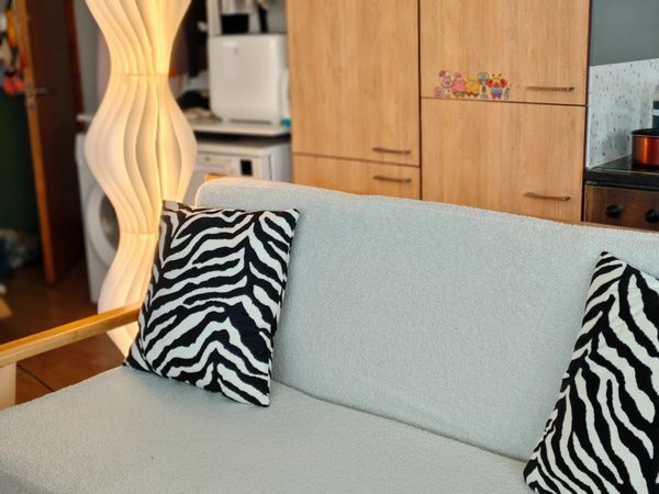 Solid wood straight sofa /sofa bed, - Main image