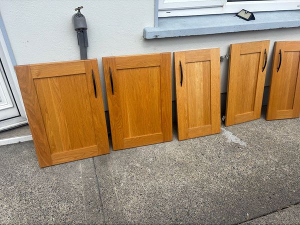 Kitchen/utlity room oak and MDF cupboard doors - Main image