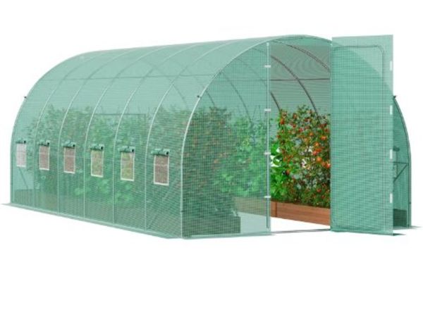 Walk-in Tunnel Greenhouse, 19.4x9.7x7.4 ft Hoop - Main image
