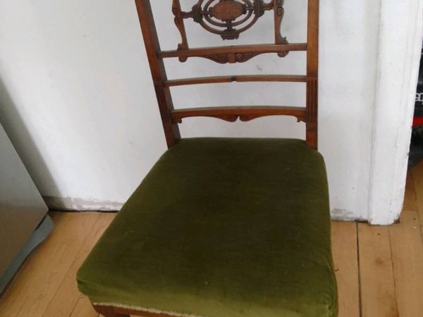 Antique victorian marquetry side chair - Main image