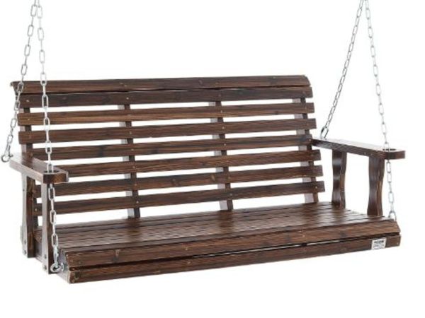 Wooden Porch Swing 4.5 ft, Patio bench swing - Main image