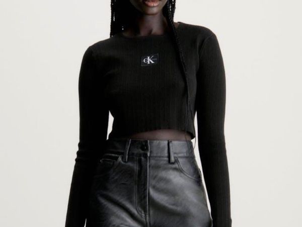 Calvin Klein leather trousers - Main image