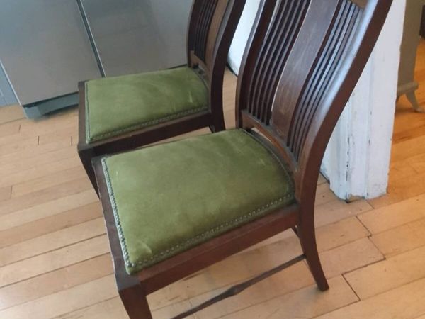 Edwardian marquetey nursing chair pair - Main image