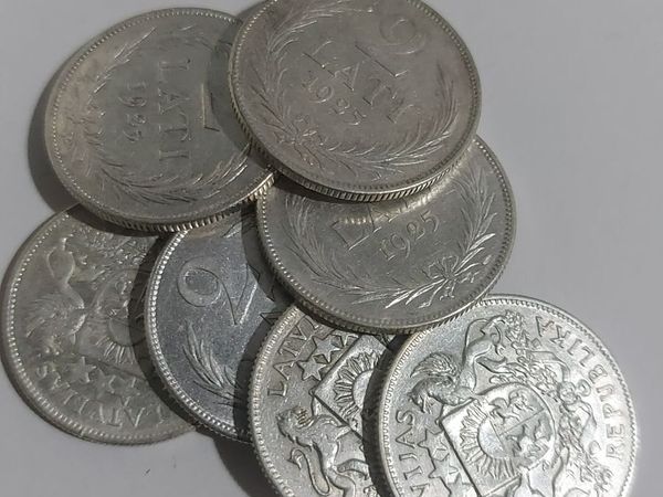 7×2 Lati 1925, Latvian Silver Coins - Main image