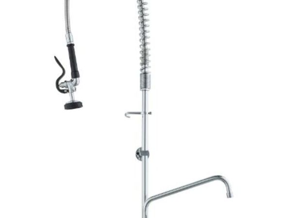 Commercial Faucet with Pre-Rinse Sprayer, 44" - Main image