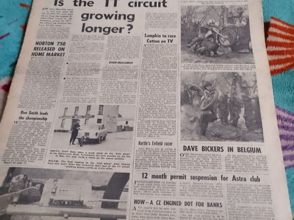 Vintage original motorcycle news MCN TT - Main image